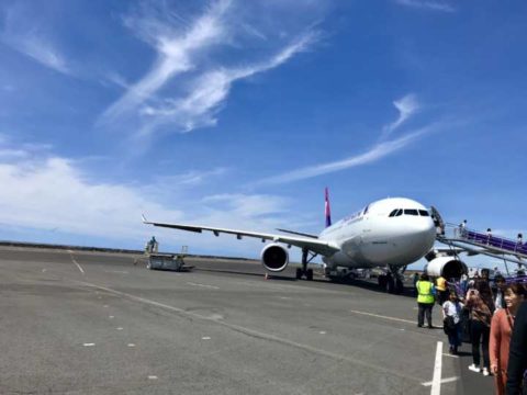 2018ハワイ　ハワイ島　ハワイアン航空　コナ空港